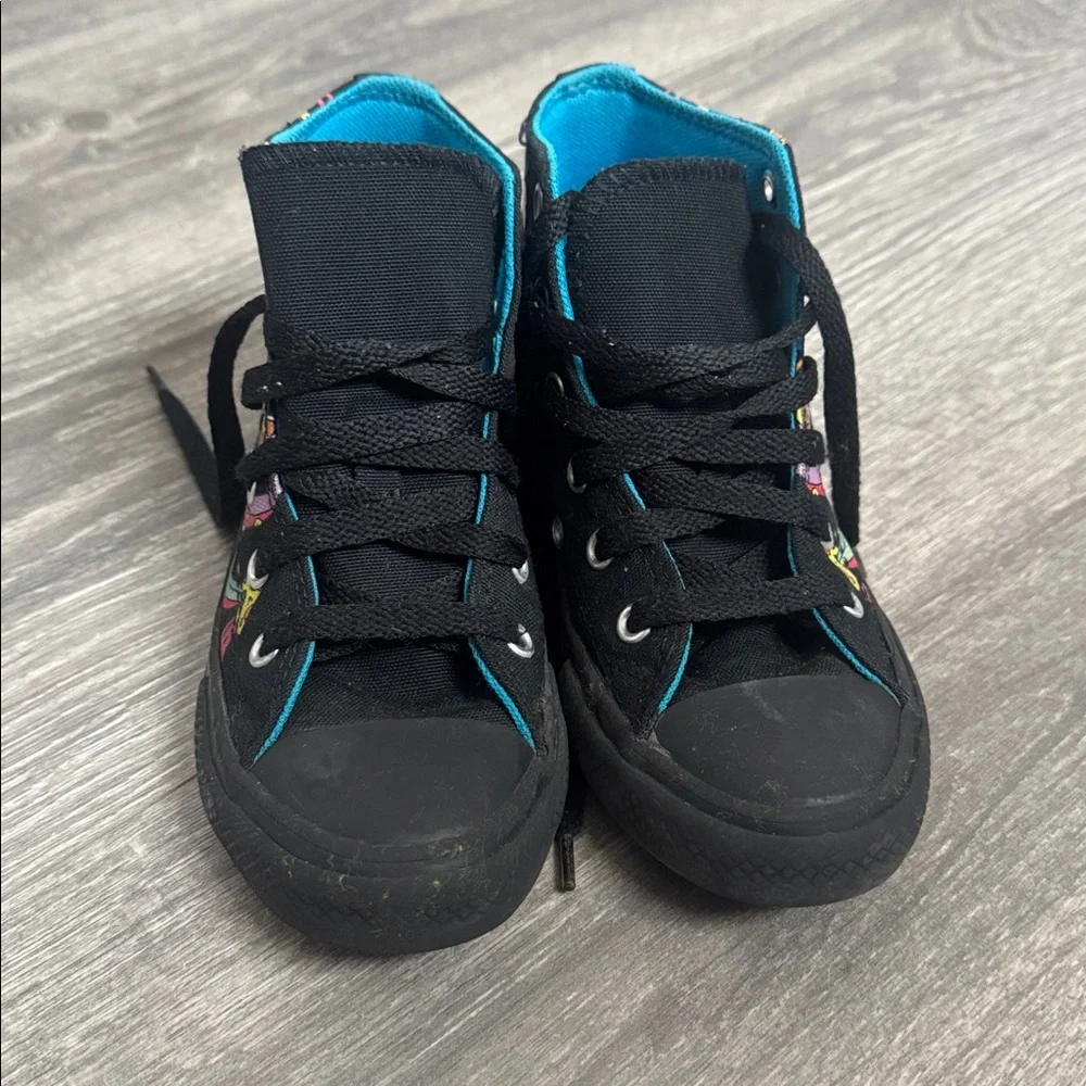 Converse Black and Multicolor Kids High-Tops
